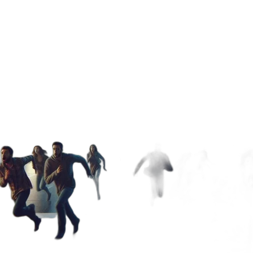 robot, umbrella, staff, creature transparent PNG cut-out