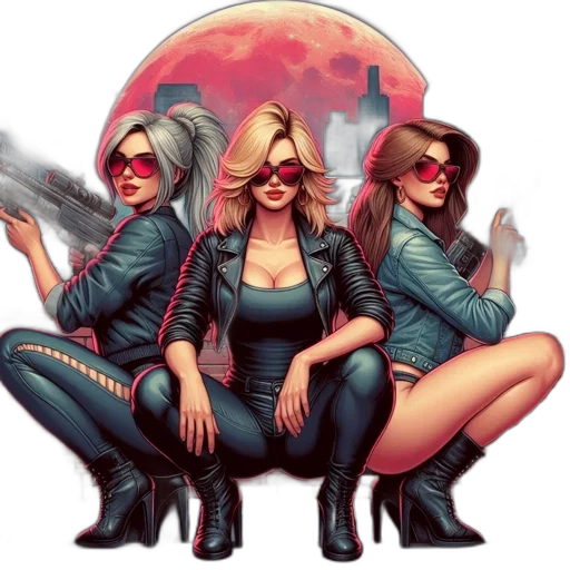 jacket, comic book art, concept art, cyberpunk transparent PNG cut-out