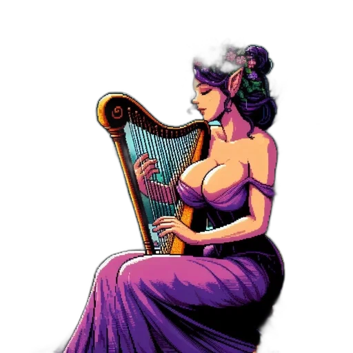 dress, jewelry, staff, weapon transparent PNG cut-out