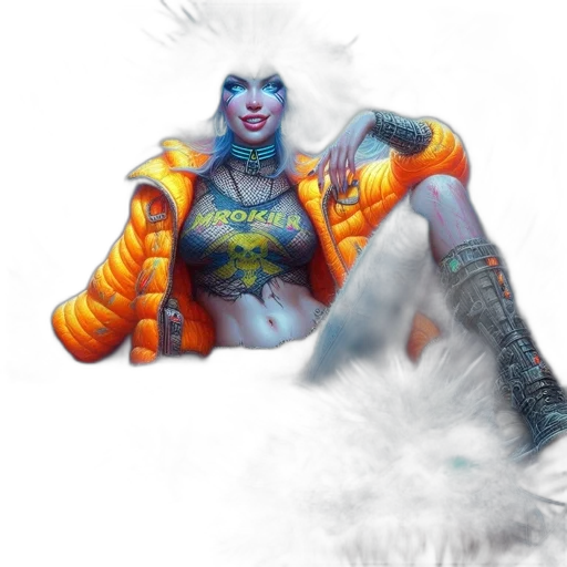 fantasy art, concept art, cyberpunk, comic book art transparent PNG cut-out
