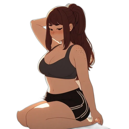 dress, hair, anime, concept art transparent PNG cut-out