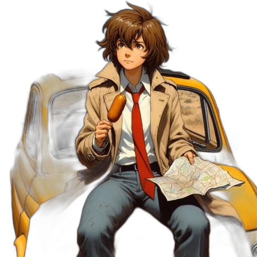 jacket, staff, concept art, pixel art transparent PNG cut-out