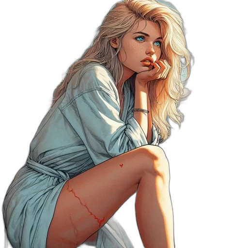 dress, comic book art, concept art, photorealistic transparent PNG cut-out