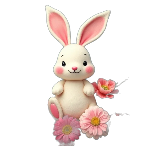 flower, animal, 3d render, photorealistic transparent PNG cut-out