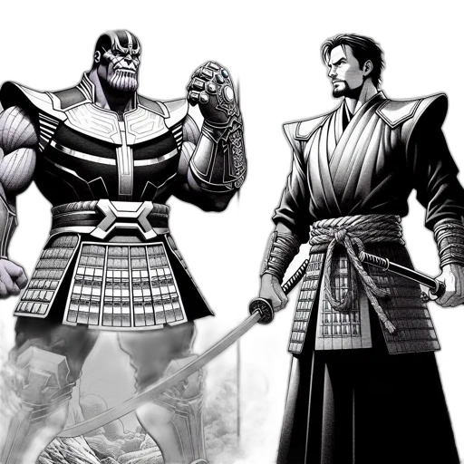 comic book art, concept art, fantasy art, two transparent PNG cut-out
