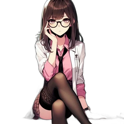 staff, dress, jacket, face transparent PNG cut-out