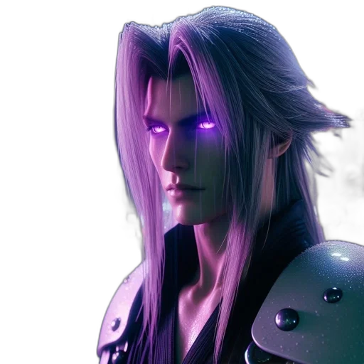 hair, face, dragon, 3d render transparent PNG cut-out