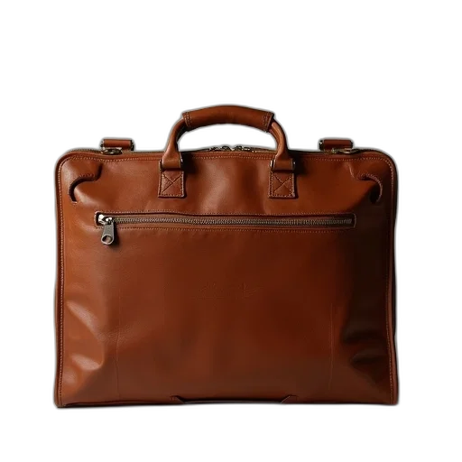 large, brown, briefcase, words transparent PNG cut-out