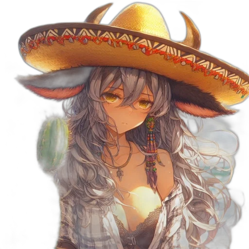 hat, staff, weapon, dress transparent PNG cut-out