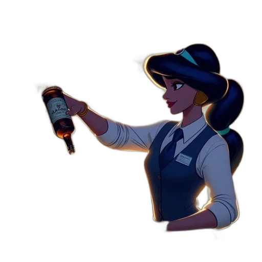 staff, bottle, weapon, hat transparent PNG cut-out