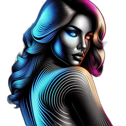 hair, dress, robot, face transparent PNG cut-out
