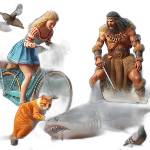 concept art, fantasy art, 3d render, photorealistic transparent PNG cut-out