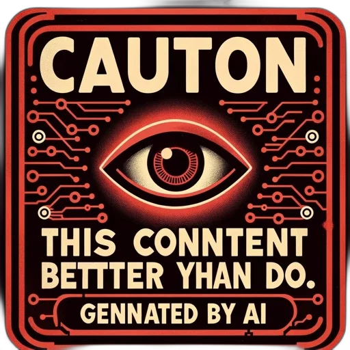 robot, cyberpunk, caution, sign transparent PNG cut-out