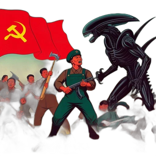 concept art, pixel art, comic book art, red transparent PNG cut-out