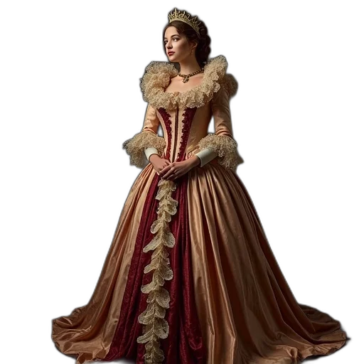 dress, crown, fantasy art, concept art transparent PNG cut-out