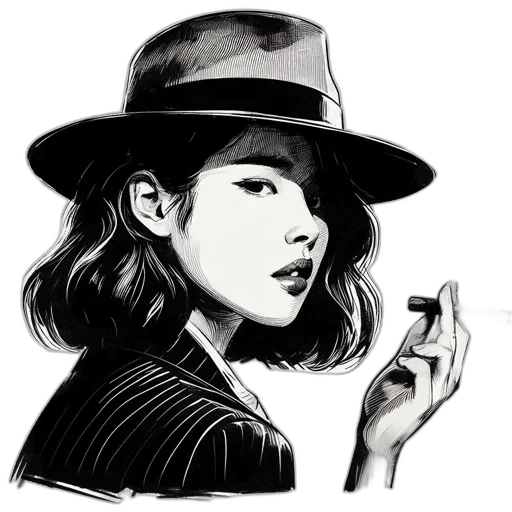 hat, face, staff, jacket transparent PNG cut-out
