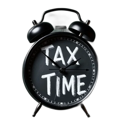 black, clock, words, tax transparent PNG cut-out