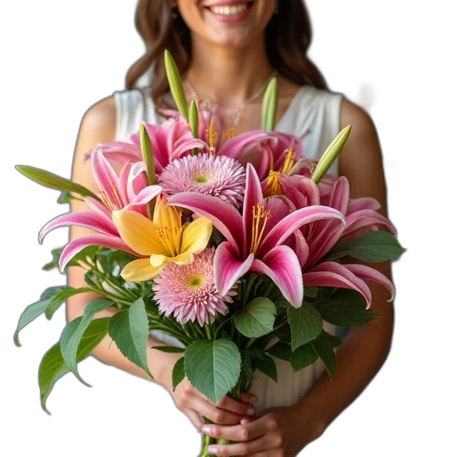 flower, photorealistic, happy, mine transparent PNG cut-out