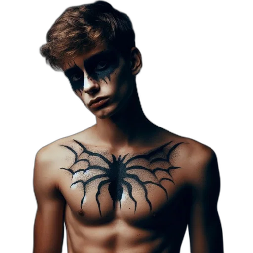 creature, face, mask, photorealistic transparent PNG cut-out