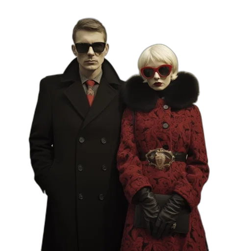jacket, concept art, 3d render, red transparent PNG cut-out