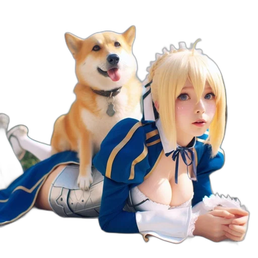 dragon, animal, dress, staff transparent PNG cut-out