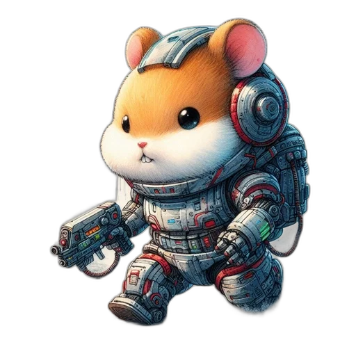 robot, animal, concept art, 3d render transparent PNG cut-out