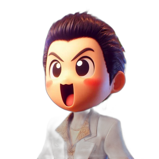 staff, face, creature, 3d render transparent PNG cut-out