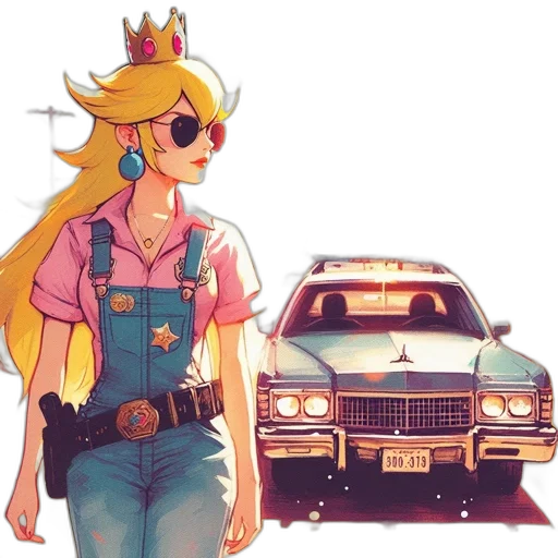 car, weapon, crown, concept art transparent PNG cut-out