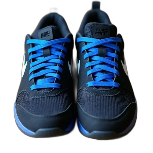 shoes, 3d render, photorealistic, blue transparent PNG cut-out