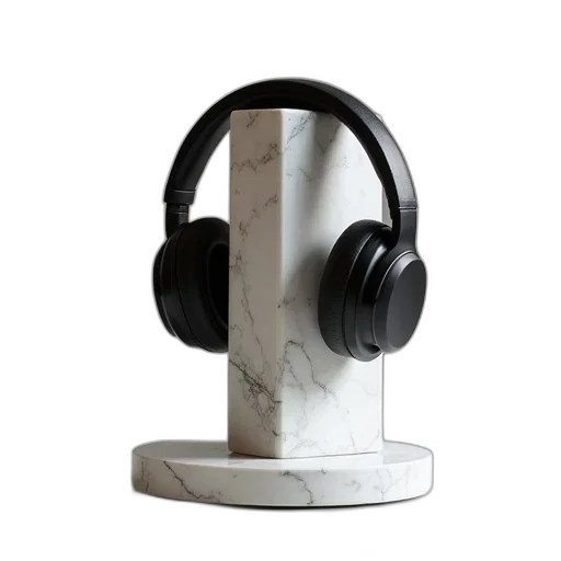 3d render, photorealistic, marble, speaker transparent PNG cut-out