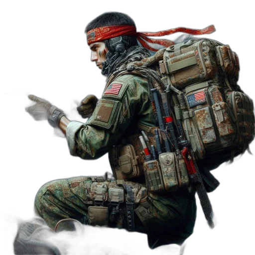 weapon, jacket, robot, concept art transparent PNG cut-out