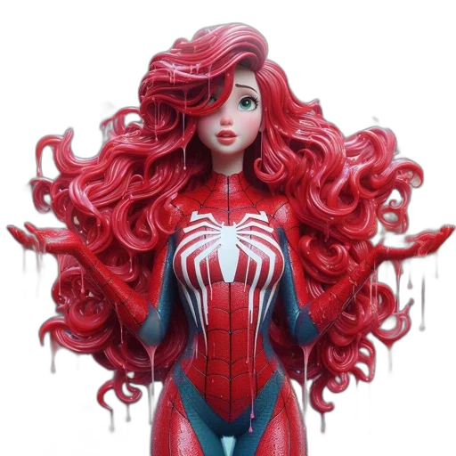 hair, comic book art, concept art, 3d render transparent PNG cut-out