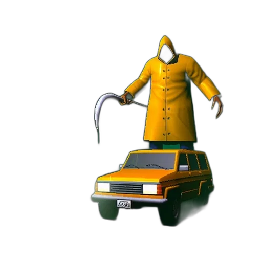 car, jacket, robot, weapon transparent PNG cut-out