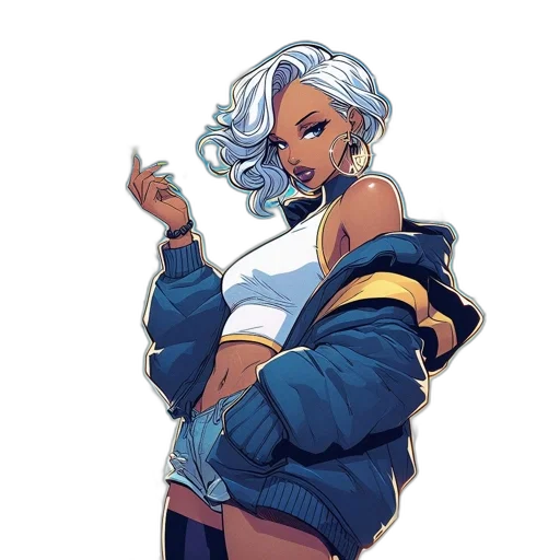 jacket, weapon, staff, face transparent PNG cut-out