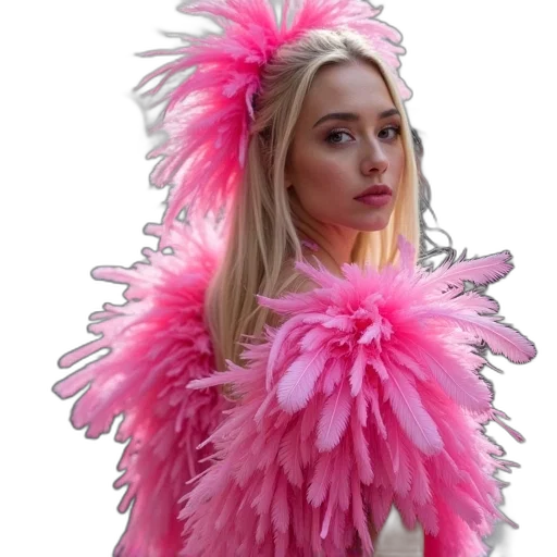 jacket, hair, dress, hat transparent PNG cut-out