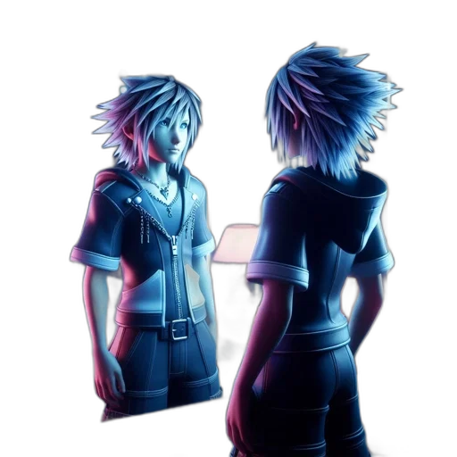 jacket, staff, dress, hair transparent PNG cut-out