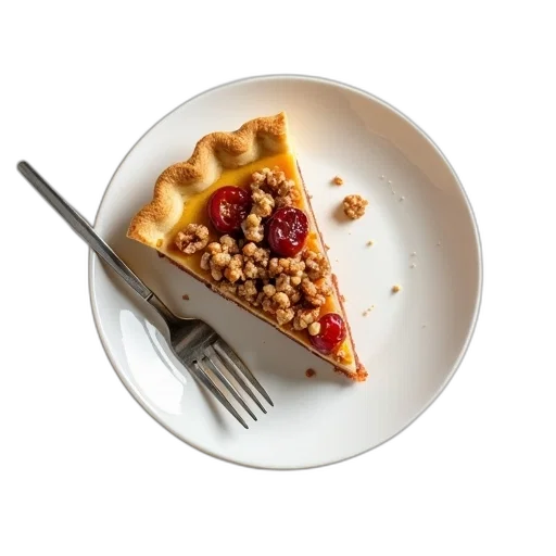 food, 3d render, slice, pie transparent PNG cut-out