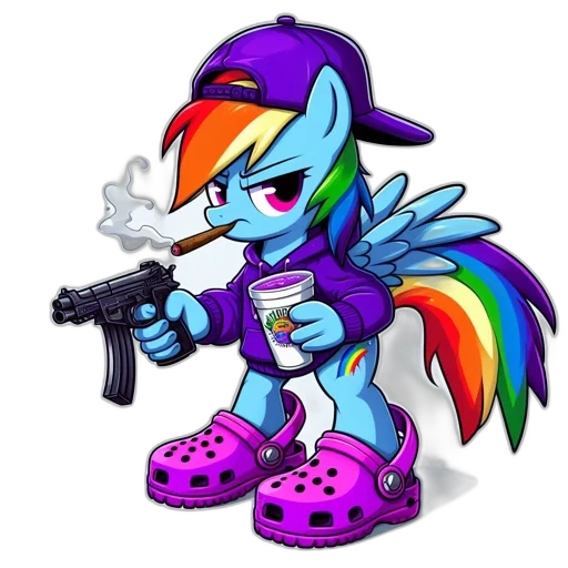 weapon, vaporwave, cyberpunk, pixel art transparent PNG cut-out