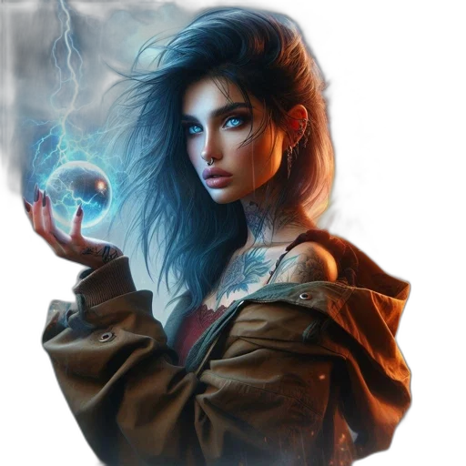 face, jacket, dragon, jewelry transparent PNG cut-out