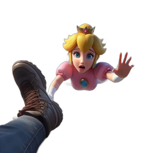 shoes, crown, face, creature transparent PNG cut-out