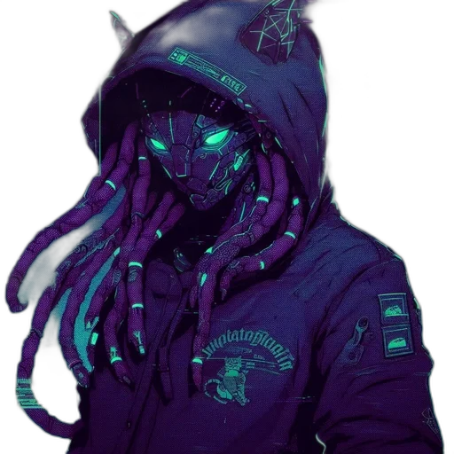 jacket, creature, mask, hat transparent PNG cut-out