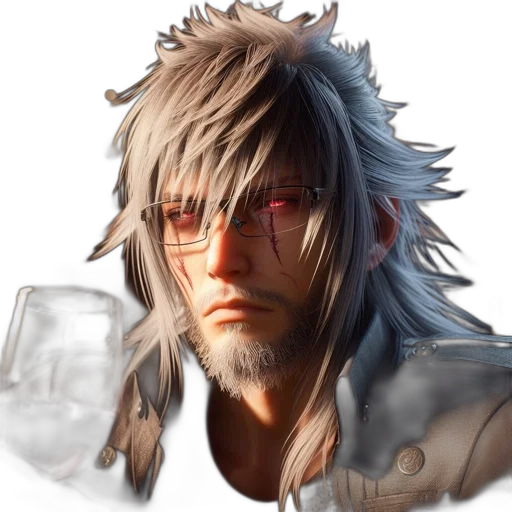 face, hair, mask, weapon transparent PNG cut-out