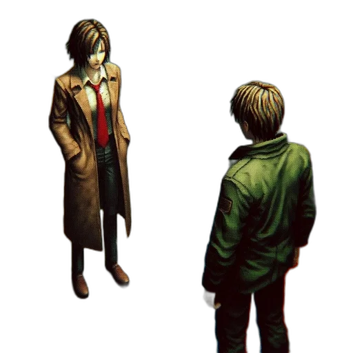 jacket, umbrella, staff, creature transparent PNG cut-out