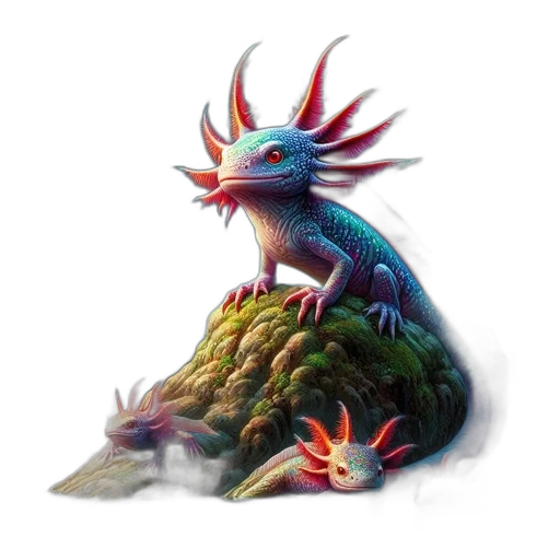 dragon, creature, animal, staff transparent PNG cut-out