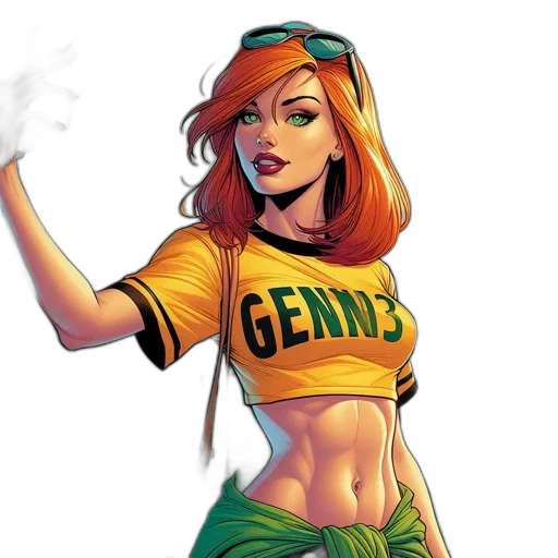 comic book art, concept art, fantasy art, cartoon transparent PNG cut-out