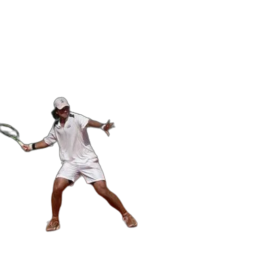 3d render, concept art, tennis, player transparent PNG cut-out