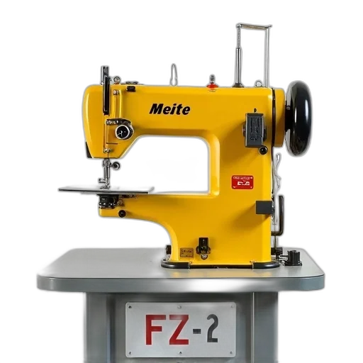 yellow, industrial, sewing, machine transparent PNG cut-out