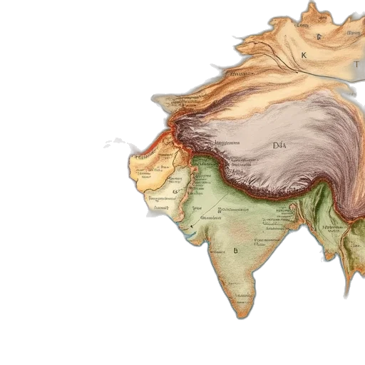 hair, earth tones, map, showing transparent PNG cut-out