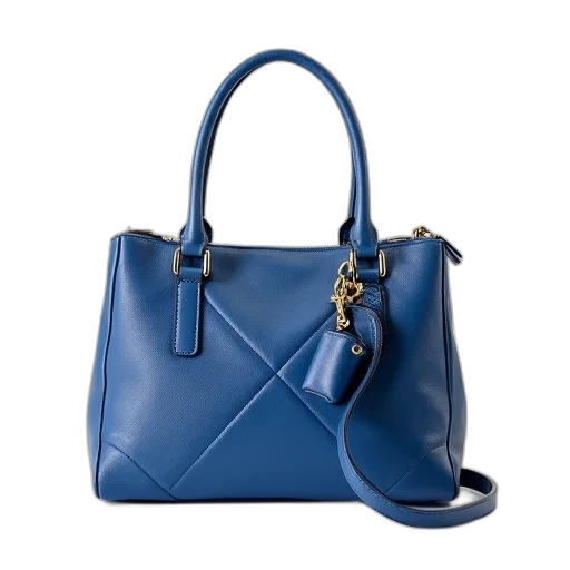 blue, handbag, quilted, pattern transparent PNG cut-out