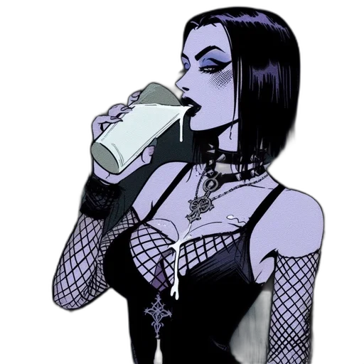bottle, cyberpunk, comic book art, concept art transparent PNG cut-out